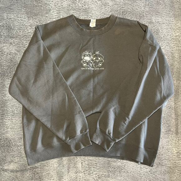 Embroidered Cute Bunny Pullover Sweater - Picture 1 of 7